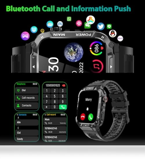 Military Smart Watch with Call Function — Smartwatches, Nihemin