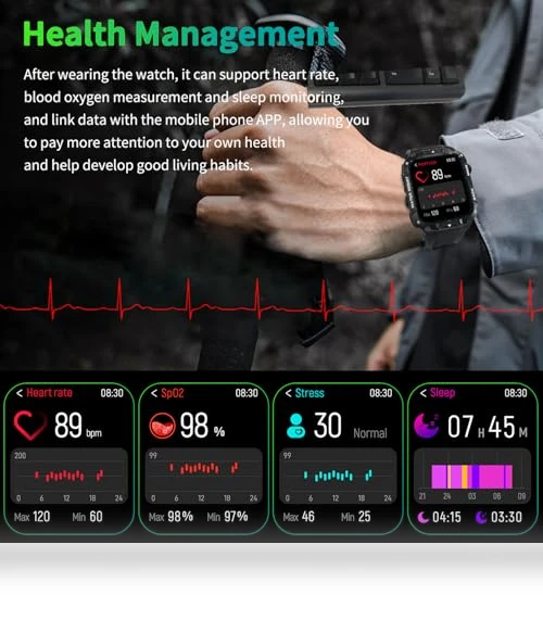 Military Smart Watch with Call Function — Smartwatches, Nihemin