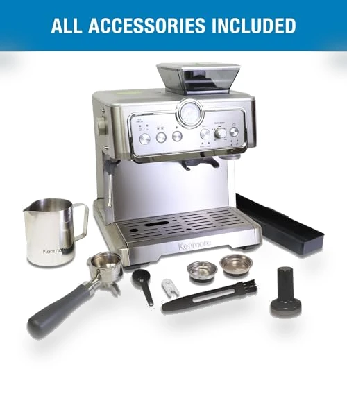 Semi Automatic Coffee Maker With Manual Tamper — Coffee & Espresso Combos, Koolatron
