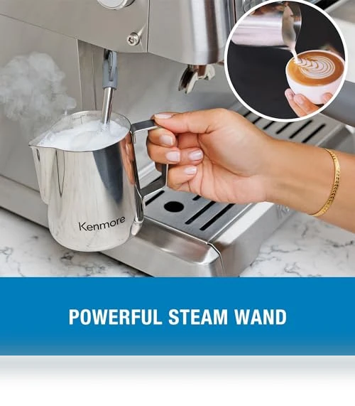 Semi Automatic Coffee Maker With Manual Tamper — Coffee & Espresso Combos, Koolatron