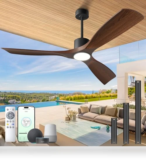 Smart Ceiling Fan with Light — Ceiling Fan Wall Controls, BOOSANT