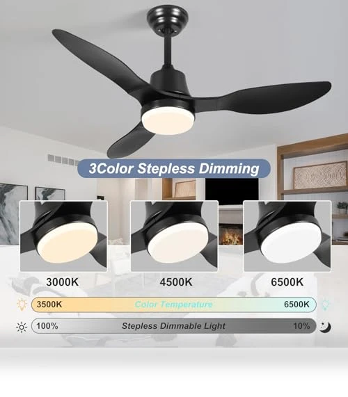 Smart Ceiling Fan with Light — Ceiling Fan Wall Controls, LINJO