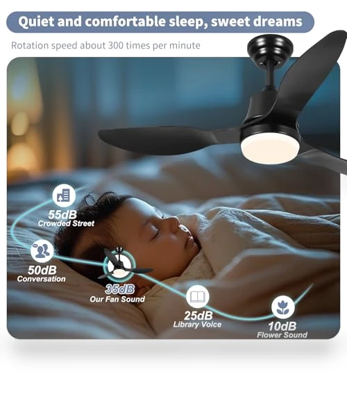 Smart Ceiling Fan with Light — Ceiling Fan Wall Controls, LINJO