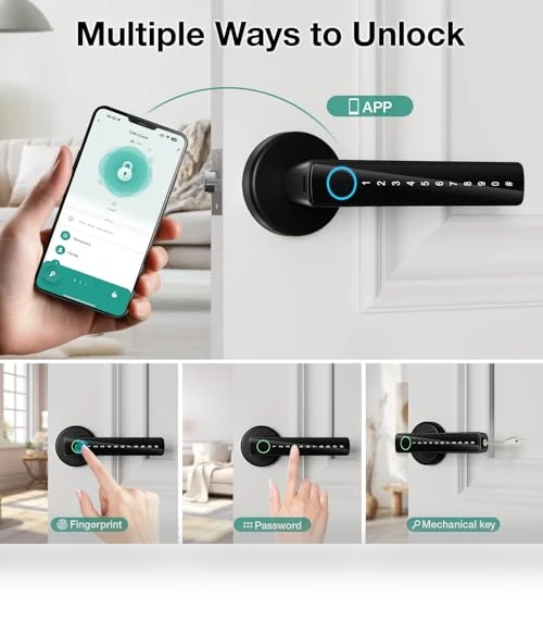 Smart Fingerprint Door Lock — Smart Home Security, Omlepai