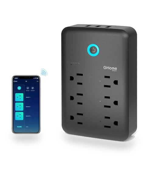 Smart Plug Outlet Extender with USB Wall Charger — Power Solutions & Surge Protection, GHome