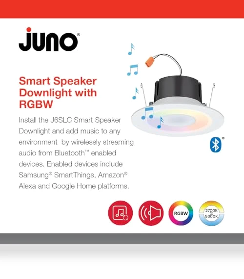 Smart Recessed Light Speaker — LED, Juno