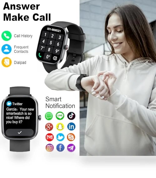 Smart Watch with Bluetooth Call and Fitness Tracking — Smartwatches, Soudorv