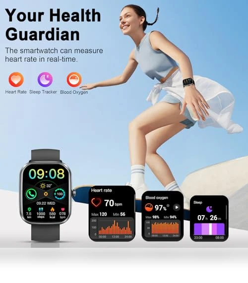 Smart Watch with Bluetooth Call and Fitness Tracking — Smartwatches, Soudorv