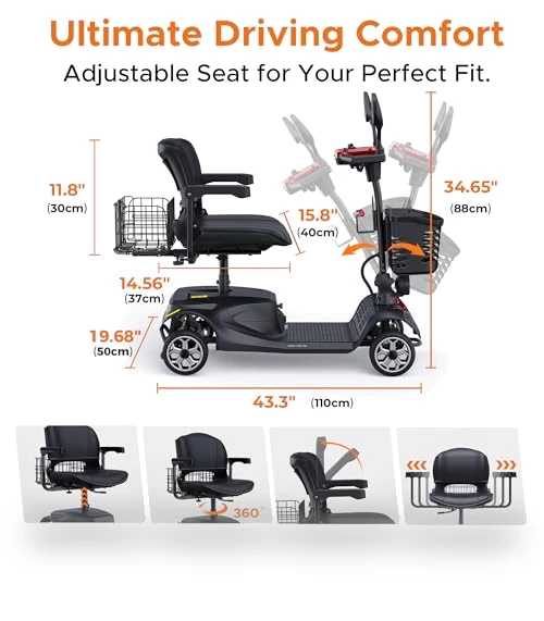 4 Wheel Powered Mobility Scooter — Mobility Scooters, ENGWE