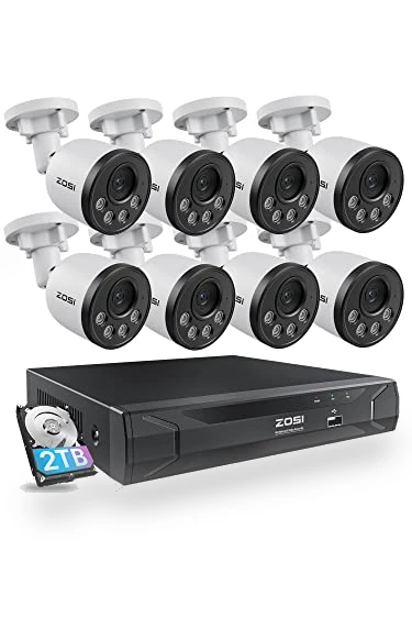 5MP 8CH PoE Security Camera System with Audio — Security Cameras, ZOSI