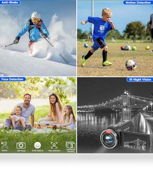 FHD 1080P Video Camera for YouTube — Camcorder, kimonie