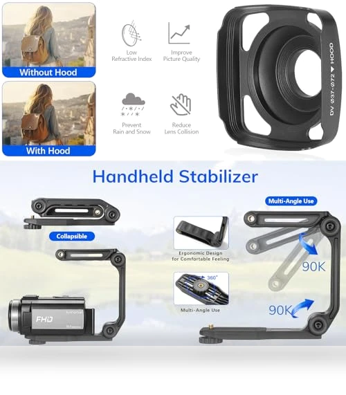 FHD 1080P Video Camera for YouTube — Camcorder, kimonie