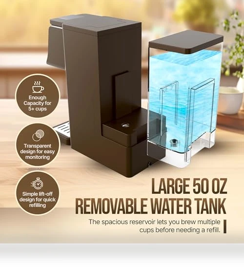 Hot And Iced Coffee Maker with Milk Frother — Coffee & Espresso Combos, NOBLE VISTA