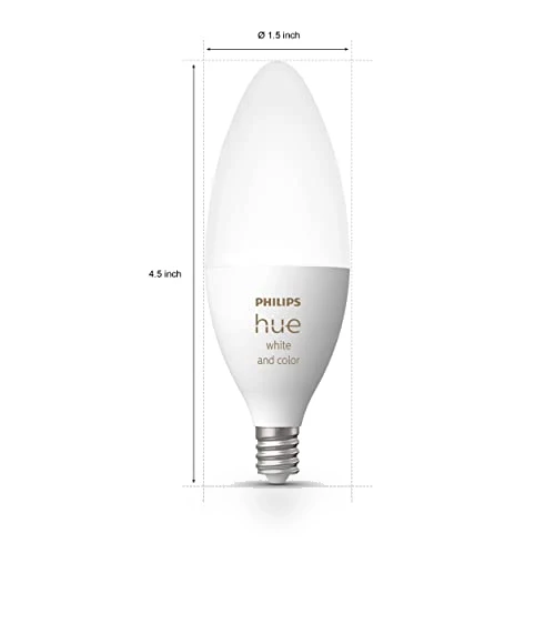 Smart 40W Candle-Shaped LED Bulb - White and Color Ambiance — LED, Philips Hue