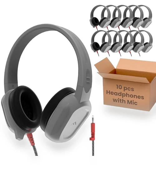 Wired Headphones with Mic 10-Pack — In-Ear Headphones, Brenthaven