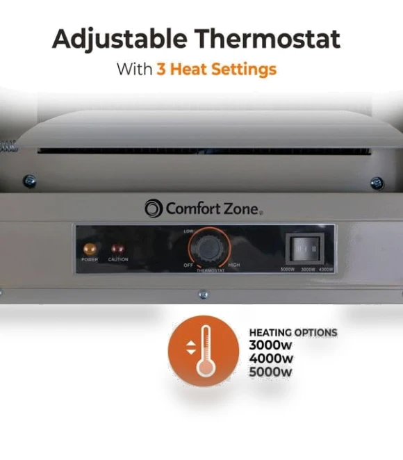 Ceiling Mounted Electric Garage Heater — Heater Covers, Comfort Zone