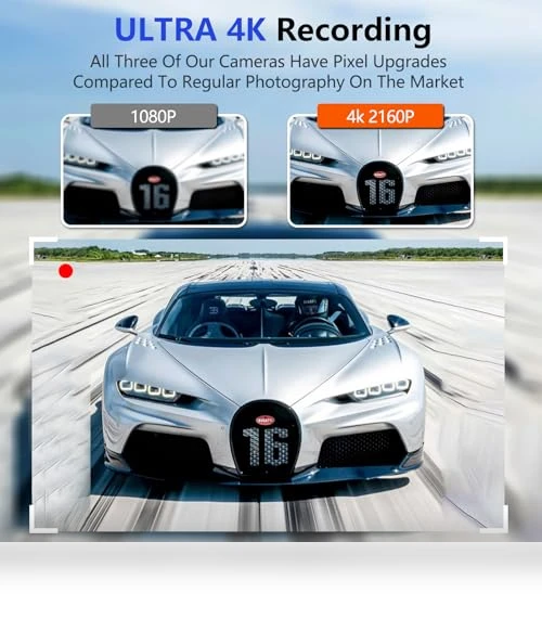Front and Rear Dash Cam with 3.69” IPS Display — Dashboard Cameras, RUILIXIN