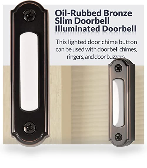 LED Lighted Metal Door Chime Push Button — Push Buttons, Newhouse Hardware