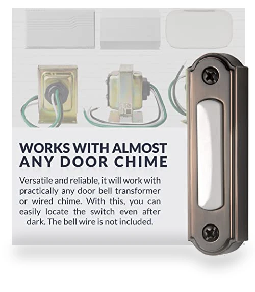 LED Lighted Metal Door Chime Push Button — Push Buttons, Newhouse Hardware