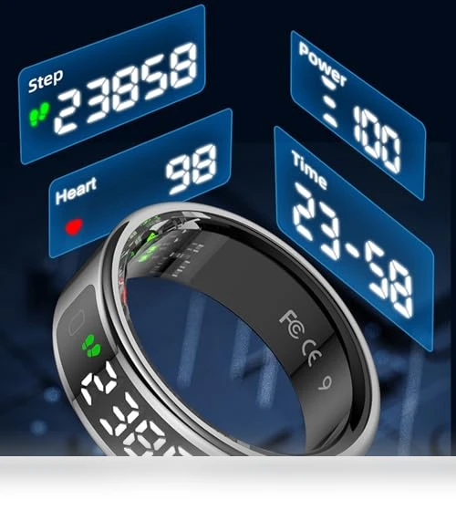 LED Smart Ring Health Tracker — Wearable Accessories, Comforniture