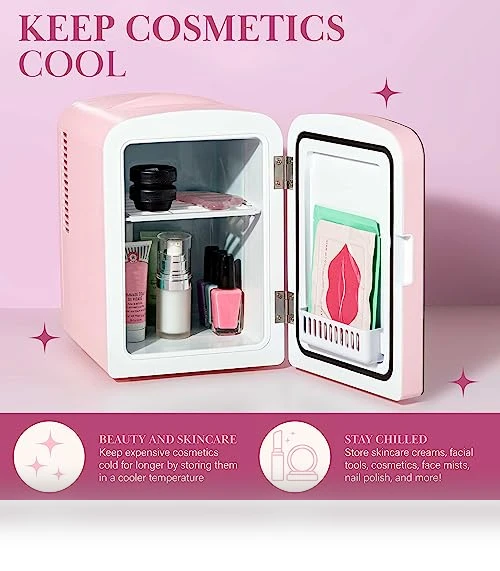 Mini Refrigerator and Personal Beauty Fridge — Cooling Solutions, Paris Hilton