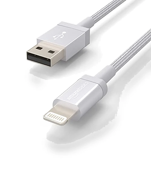 Nylon Braided USB-A to Lightning Charger Cable — Chargers & Cables, Amazon Basics