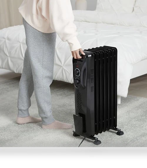 Oil Heater, Radiator Heater for Indoor Use — Portable Heating Solutions, Amazon Basics