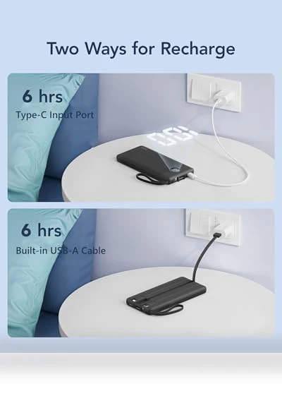 Portable Charger with Built in Cables — Charging Solutions, VRURC