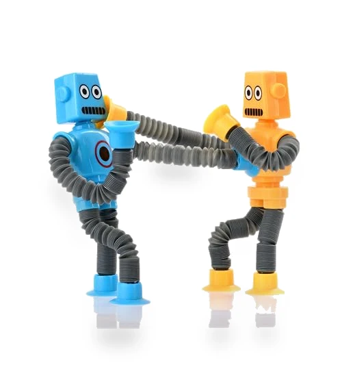 Sensory Robot Toys 4pk - Top Pop Tubes Fidget — Stress Relievers, NUTTY TOYS