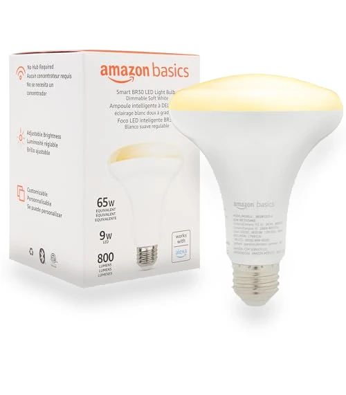 Smart BR30 LED Light Bulb — LED, Amazon Basics