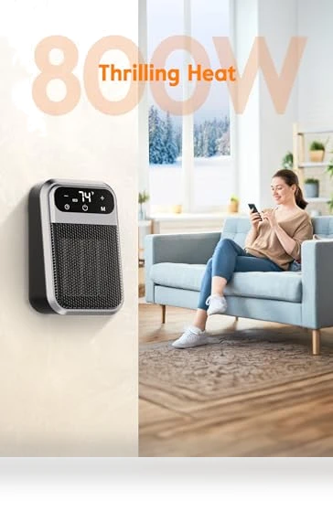 Wall Outlet Space Heater with Remote — Portable Heating Solutions, GiveBest
