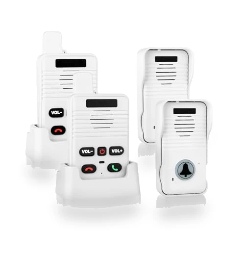 Wireless Doorbell System & Full Duplex Intercom — Chimes, UHAXZ