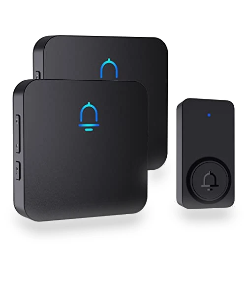 Wireless Doorbell with 2 Receivers — Chimes, SECRUI