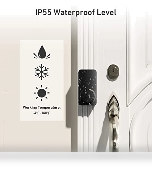 Wireless Doorbell with 2 Receivers — Chimes, SECRUI