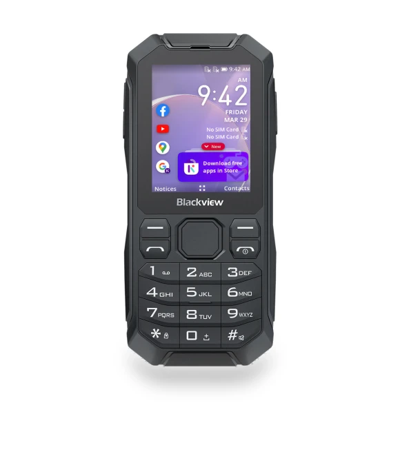 2.4-Inch Keyboard Detachable Battery Flashlight KaiOS 4G Mini Ruggedized Cellphone — Mobile Devices & Accessories, Blackview