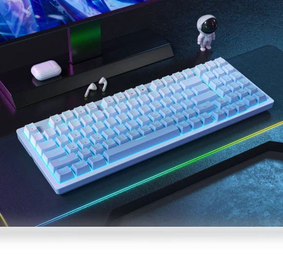 94-key hot-swappable PBT impregnated gradient keycaps — Gaming Keyboards
