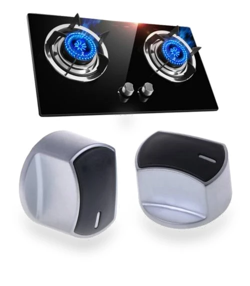 Gas Stove Knob Switch Metal Button Lighter Handle — Knobs