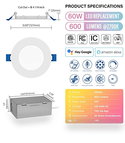 LED Smart Slim Recessed Pot Light — Lighting Solutions, JULLISON
