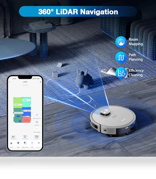 Robot Vacuum and Mop with LiDAR Navigation — Smart Cleaning Robots, Tikom