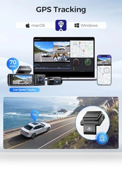 3 Channel Dash Cam — Dashboard Cameras, AZDOME