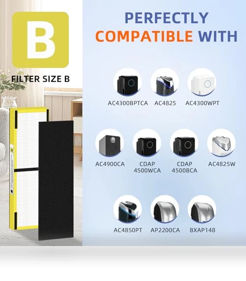 HEPA Filter B Replacement — Activated Carbon Air Purifiers, Pulluty