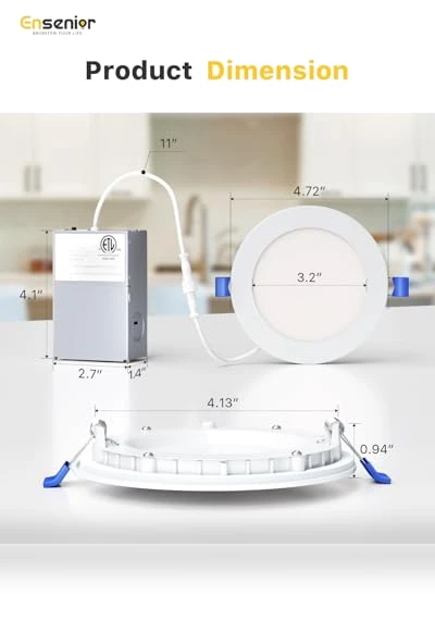 LED Recessed Ceiling Light — Compact Fluorescent, Ensenior