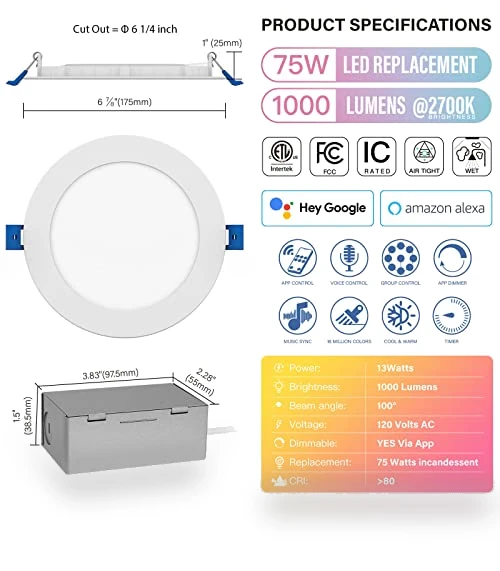 LED Smart Slim Recessed Pot Light — Lighting Solutions, JULLISON