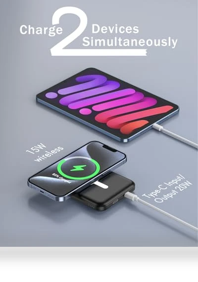 Magnetic Power Bank with Type-C Cable — Chargers, Podoru