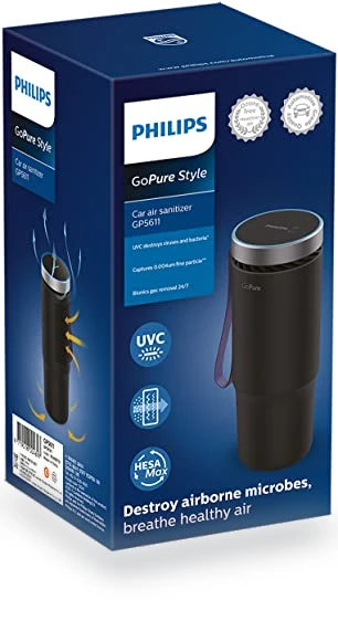 Small Portable HEPA Air Purifier with LED UVC Purification — Portable Air Purifiers, Philips Automotive Lighting