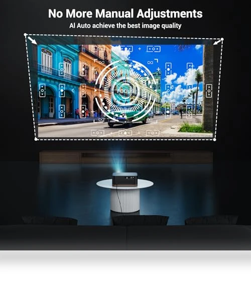 4K Home Theater Projector with WiFi 6 and Bluetooth 5.2 — Home Theater Projectors, HAPPRUN