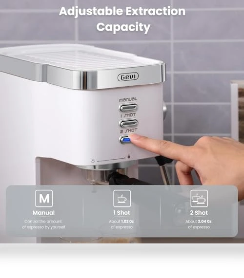 Espresso Machine with Milk Frother — Coffee & Espresso Combos, Gevi