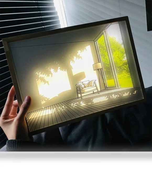 Light Painting Decorative Piece — Lighting Accessories