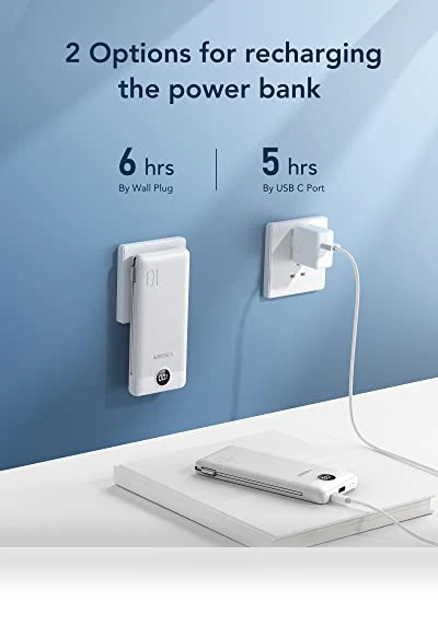 Portable Charger with Built-in Cables and Wall Plug — Charging Solutions, VEGER