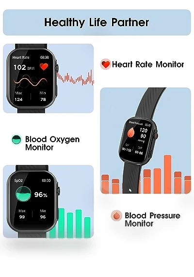 Smart Watch with Bluetooth Calling and Fitness Tracking — Smartwatches, BYBUKCKR